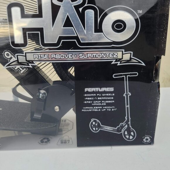 Brand New Halo Rise Above Scooter Supreme Big Wheel Scooter Christmas Gift Black - Picture 7 of 14